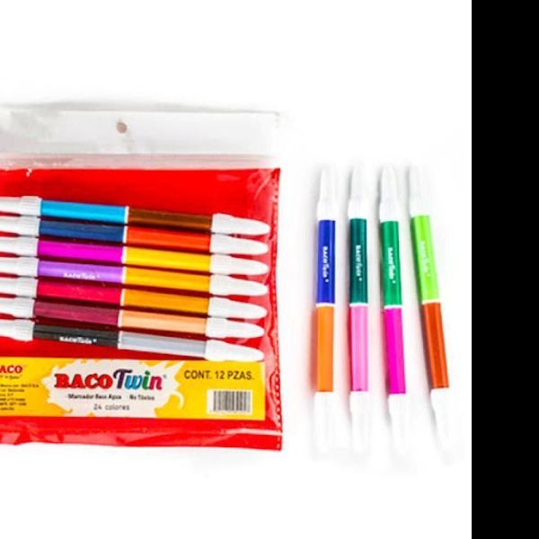 MARCADOR AGUA DELG. ESTUCHE C12X24 TWIN BACOC.